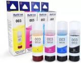 Zokio Epson 001 003 Compatible Epson Ink Bottle L3110, L3150, L5190, L1110, L4150, Black + Tri Color Combo Pack Ink Bottle