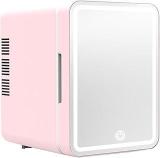 Atorse 4 Litres Mini Small Fridge With Light Mini Refrigerator For Dorm Room Home Bedroom Pink