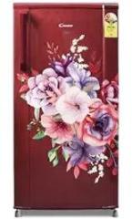 Candy 175 Litres 2 Star Red Arden Direct Cool Single Door Refrigerator With Floral Pattern, Toughened Glass Shelves