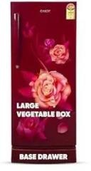 Candy 190 Litres 4 Star Red Rose Direct Cool Single Door Flower Design Energy Efficient Refrigerator With Base Stand Drawer