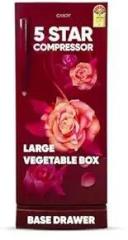 Candy 190 Litres 5 Star Red Rose Direct Cool Single Door Refrigerator Flower Design With Base Stand Drawer
