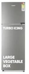 Candy 240 Litres 2 Star Moonsilver Frost Free Double Door Refrigerator With Metal Finish, Auto Frost, Large Fruit & Vegetable Space