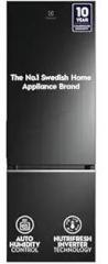 Electrolux 360 Litres Frost Free Inverter Double Door Refrigerator, Bottom Freezer, TasteLockAuto & TasteSeal Technology, Glossy Black Steel, UltimateTaste 300, EBB3702K H