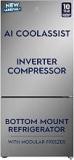 Electrolux 496 Litres 1 Star AI CoolAssist Bottom Mount GreenZone Technology Cooling 360 UltimateTaste 700 EBE5002C S Stainless Steel Frost Free Double Door Refrigerator