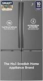 Electrolux 600 Litres SmartChoice Frost Free Inverter French Door Refrigerator, TasteLockPlus Technology, FlexStor, Matte Dark Grey Stainless Steel, UltimateTaste 700, EQE6000A B