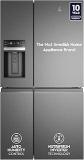 Electrolux 609 Litres French Door Water & Ice Dispenser TasteLockAuto & TasteSealFlex TwinTech Cooling UltimateTaste 900 EQE6879A B Glossy Dark Frost Free Side By Side Refrigerator (Grey)