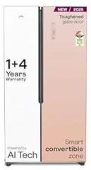 Godrej 600 Litres 3 Star 2025 Model, 1+2 Years Additional Warranty, Smart Convertible Zones With Digital Touch Panel, Frost Free Inverter Side By Side Refrigerator