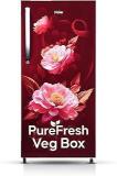Haier 190 Litres 2 Star HED 202RV P Direct Cool Single Door Refrigerator | Large Veg Box|Fast Ice Making | Longer Cooling Retention | Easy Clean Back