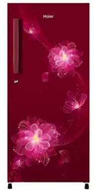 Haier 195 Litres 4 Star Direct Cool Single Door Refrigerator HRD 1954CRB, Red Blossom