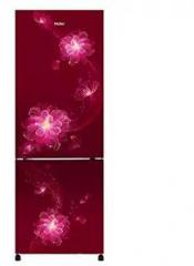 Haier 256 Litres 3 Star HRB 2763CRB E Red Blossom Frost Free Double Door Refrigerator