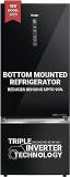 Haier 445 Litres 2 Star Black Glass Magic Convertible Inverter Bottom Mount Refrigerator