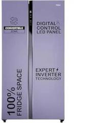 Haier 596 Litres 3 Star, HES 690IM, 100% Convertible Fridge Space, Expert Inverter, Frost Free Side By Side Refrigerator,