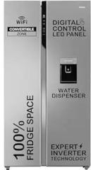 Haier 596 Litres SmartChoice 3Star HRS 682SWDU1 2 Door Water Dispenser Side By Side Frost Free Refrigerator|Convertible|Smart Sense AI | Expert Inverter|Digital Display Panel