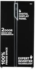 Haier 602 Litres 3Star HRS 682KS 2 Door Side By Side Frost Free Refrigerator|100% Convertible|Expert Inverter Technology|Digital Display Panel|Triple Twist Ice Maker|Deo Fresh Technology
