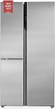 Haier 630 Litres Side By Side Refrigerator, Inox Steel