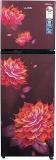 Havells Lloyd 283 Litres 2Star Sakura Toughened Glass/3N GLFF292ASRT1PB Free 1 Year Extended Warranty Double Door Refrigerator (Red)