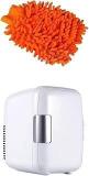 Heavenglow 4 Litres Car Refrigerators Portable Cooler &Cleaning Mitten Mini Refrigerator (White)
