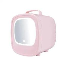 House 6 Litres Of Quirk Pink Beauty Mini Fridge Skincare Refrigerator With Touch Screen Led For Skin Care Makeup Mirror Cosmetics Beverage Babyfood, Bedroom, Car Use