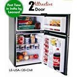 Leonard 120 Litres USA Mini Refrigerator Based On American Technology Double Door With Separate Freezer Compartment