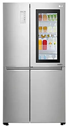 Lg 687 Litres Noble Steel Instaview Door in Door Side by Side Refrigerator