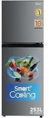 Midea 253 Litres 2 Star, MDRT350FGI50 Frost Free Double Door Refrigerator With Real Inverter Compressor, Deo Fresh TechnologyEnergy Efficient, Stabilizer Free Operation, Adjustable Shelves