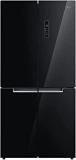 Midea 544 Litres Glass Door Finish Frost Free French Door Bottom Mount Multidoor Refrigerator , Black, Extra Large