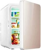 Mini 10 Litres Fridge, EU Compact Refrigerator Mini Cooler Warmer, Portable Personal Fridge For Skincare, Food, Medications, Great For Bedroom, Dorm, Office, Car And Travel