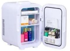 Rockwell 8 Litres Retro Mini Fridge And Warmer, AC/DC Portable Thermoelectric Cooler/Warmer For Skincare, Cosmetics, Snacks & Medicine Blue