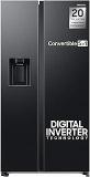Samsung 633 Litres 3 Star, RS78CG8543B1HL, Frost Free, Double Door, Convertible 5 In 1 Digital Inverter, Side By Side Refrigerator With AI, WiFi & Water & Ice Dispenser