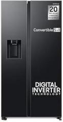 Samsung 633 Litres 3 Star, RS78CG8543B1HL, Frost Free, Double Door, Convertible 5 in 1 Digital Inverter, Side By Side Refrigerator With AI, WiFi & Water & Ice Dispenser