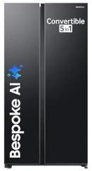 Samsung 653 Litres 3 Star, RS76CG8003B1HL, Frost Free, Double Door, Convertible 5 in 1 Digital Inverter, Side By Side AI Enabled Smart Refrigerator With WiFi