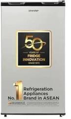 Sharp 92 Litres 2 Star Metal Silver Mini Direct Cool Single Door Refrigerator |Japan 7 Shields Protection|Vegetable Box| Toughened Glass Shelves I