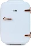 Vybe 4 Litres Mini Beauty Fridge AMZ22_VYBE1001/White:Portable Cosmetics Cooler & Warmer Thermoelectric AC/DC Car Mini Chiller. Store Face Mask/Serums, Moisturizers, Toners, Cream, Nail Polish, Cosmetics Enamel White