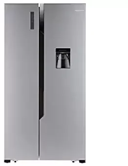 Amazonbasics 564 Litres Silver Steel Finish Side by Side Door Refrigerator