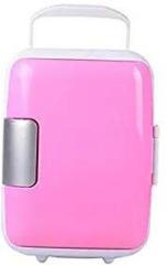 Calandis 4 Litres Mini Fridge Car Refrigerators Portable Ac/Dc Powered Cooler Pink