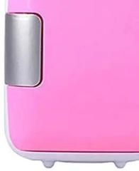 Ivelect 4 Litres Portable Car Fridge Cooler Warmer Compact Fruit AC/DC Powered Travel Pink