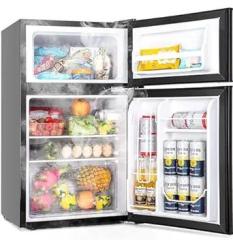 Leonard 122 Litres USA Based On American Technology Inverter Mini Fridge For Home Double Door Mini Refrigerator & Wine Chiller With Separate Deep Freezer Compartment For Preserving Ice & Meat