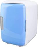 Mini 4 Litres Fridge, Blue/6 Can Personal Fridge Cooler Detachable Partition Compact Skincare Fridge Portable Drink Refrigerator For Skincare, Foods, Medications, Travel And Car