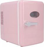 Mini 6 Litres Fridge, EU 45W 12V AC/DC Portable Cooler & Warmer, Skincare 2 65 /35.6 149 Small Refrigerator, Pink Car Refrigerator Compact Space Saving Fridge For Food, Drinks, Beauty, Makeup, Bedroom