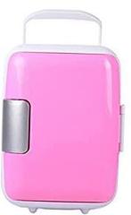 Mini 8 Litres Fridge Car Refrigerators Portable AC/DC Powered Cooler Pink