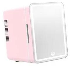 Secret 4 Litres DESIRE Mini Small Fridge With Light Mini Refrigerator For Dorm Room Home Bedroom Pink