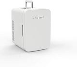 Vantro 10 Litres Mini Fridge, White/8 Cans Makeup Skincare Fridge 220V AC/ 12V DC Portable Thermoelectric Cooler And Warmer Little Tiny Fridge For Bedroom, Cosmetics, Car