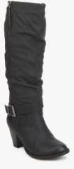 Dorothy Perkins Black Texan Cas Kne Bt Knee Length Boots women