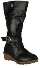 Pinq Chiq Collection Calf Length Black Boots women