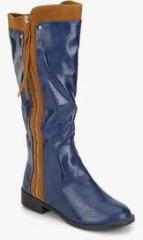 Ffc New York Calf Length Navy Blue Boots women