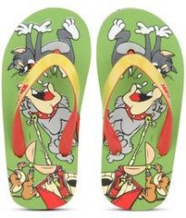 Tom & Jerry Green Flip Flops boys