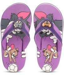 Tom & Jerry Purple Flip Flops girls