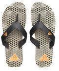 Adidas Black & Beige Beach Print Max Out Flip Flops Men