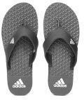 Adidas Black & Charcoal Grey Bise Textured Thong Flip Flops Men