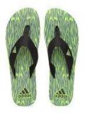 Adidas Black & Green Aril Attack 2017 Printed Thong Flip Flops men